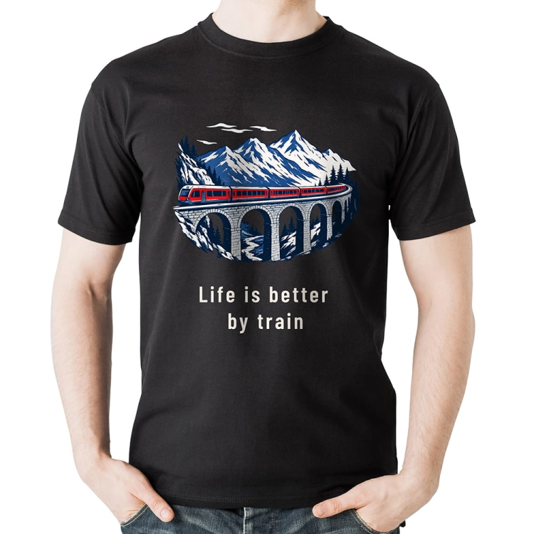 Koszulka-Czarna-Life-is-Better-by-Train