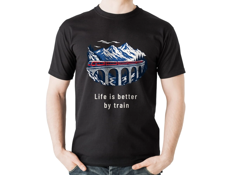 Koszulka-Czarna-Life-is-Better-by-Train