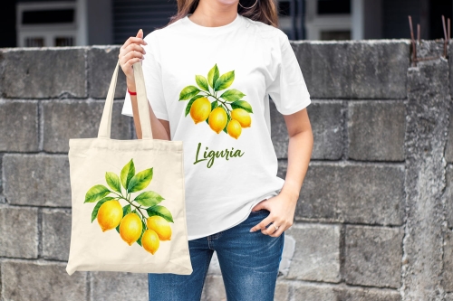 Liguria-Cytryny-Torba-Oliwkowy