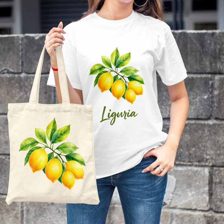 Liguria-Cytryny-Torba-Oliwkowy