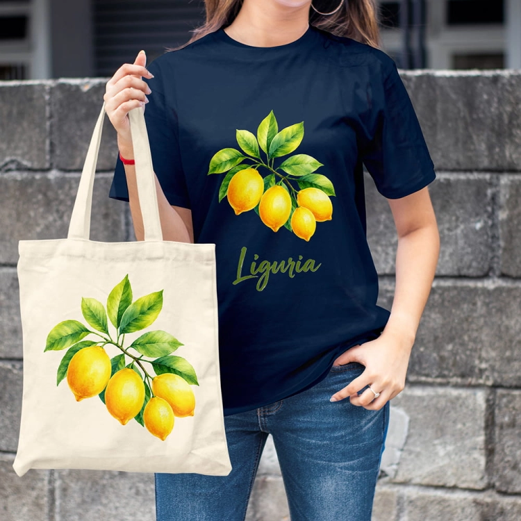 Liguria-Navy-Cytryny-Torba-Oliwkowy