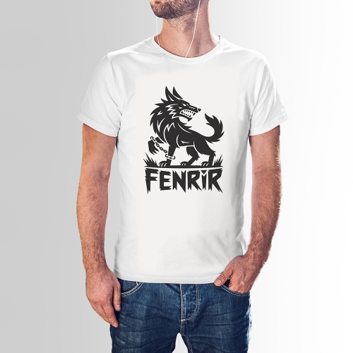 Wzór Wilk Fenrir Biała