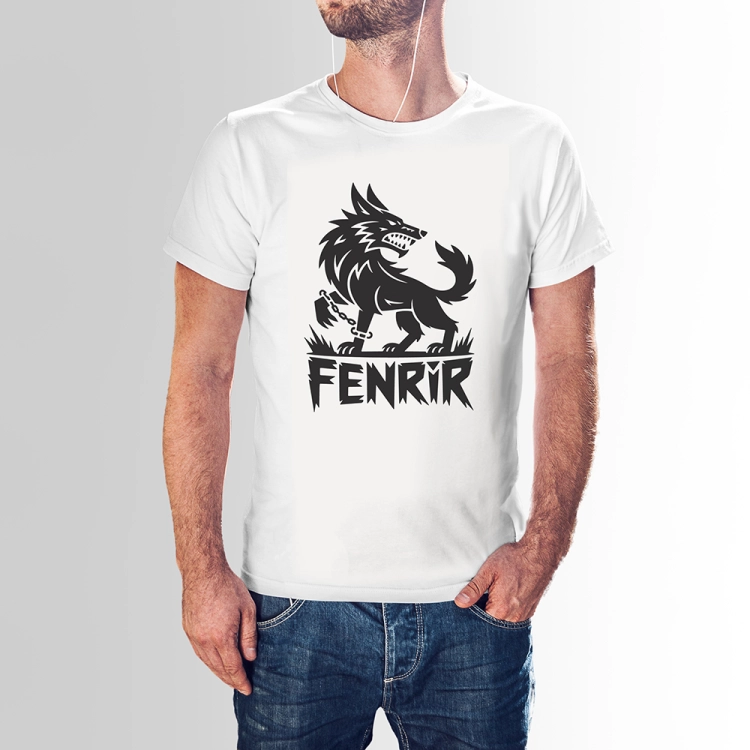 Wzór Wilk Fenrir Biała