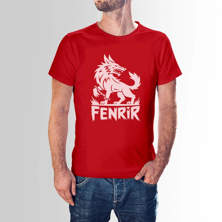 Wzór Wilk Fenrir Czerwona