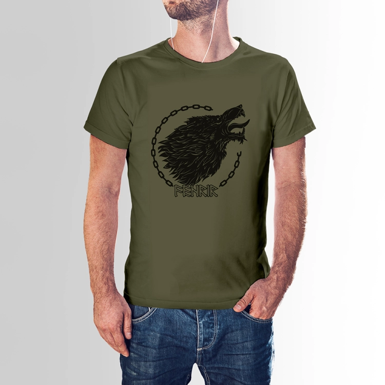Wzór Wilk Fenrir Khaki