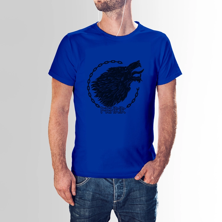 Wzór Wilk Fenrir Royal Blue