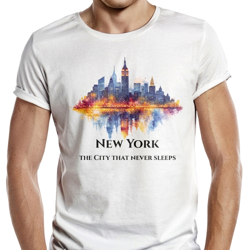 Koszulka-New-York-Biała
