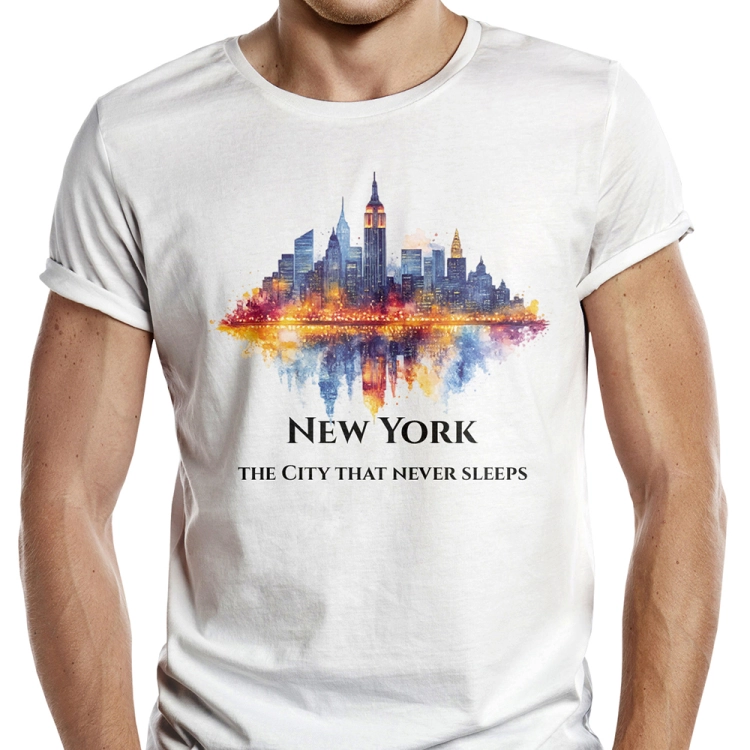 Koszulka-New-York-Biała
