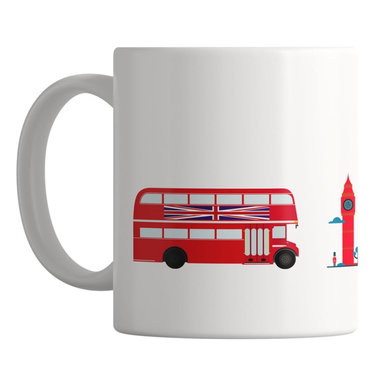 Biały-Kubek-Ceramiczny-Londyn-Autobus-Lewy