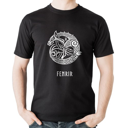 Koszulka-Czarna-T-Shirt-Fenrir-Wiking
