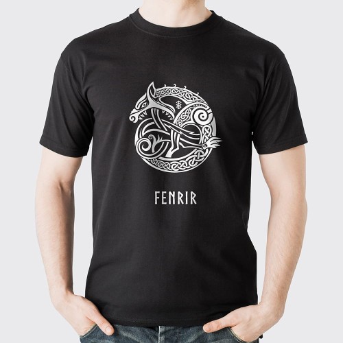 Koszulka-Czarna-T-Shirt-Fenrir-Wiking