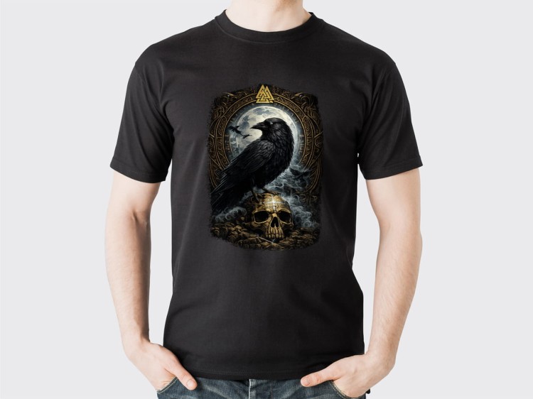 Koszulka-Czarna-T-Shirt-Ravn