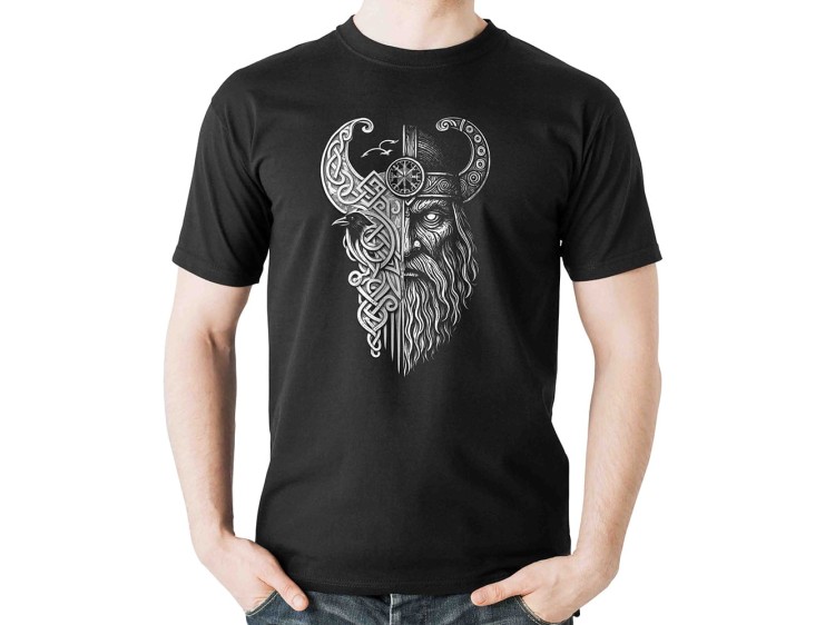 Koszulka-Czarna-T-Shirt-Odin
