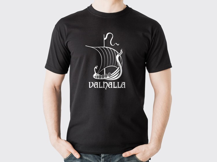 Koszulka-Czarna-T-Shirt-Valhalla-Wiking