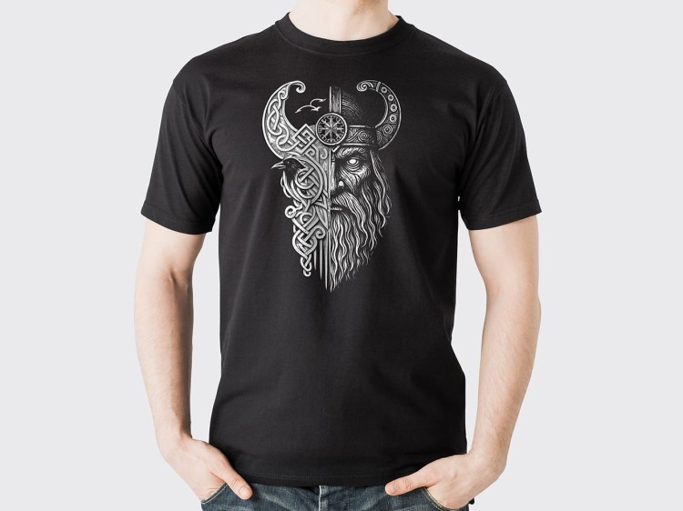Koszulka-Czarna-T-Shirt-Odin