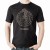 Koszulka T-Shirt Czarna Wzór Drakkar