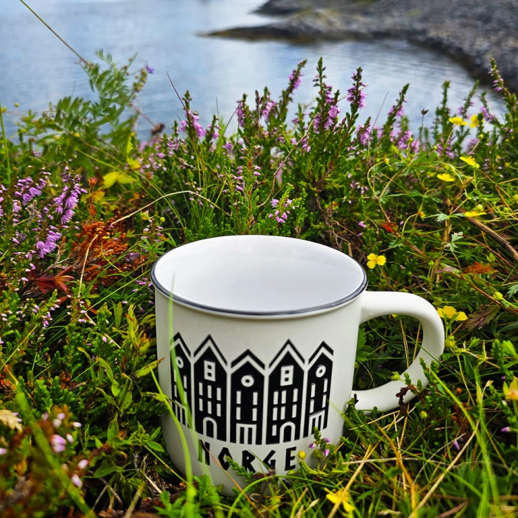 Kubek-Biały-Retro-Norge-Bergen-Norwegia