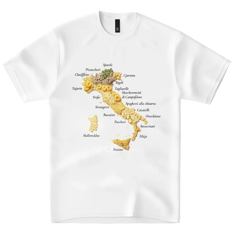 Koszulka-Biala-T-Shirt-Pasta-Italia