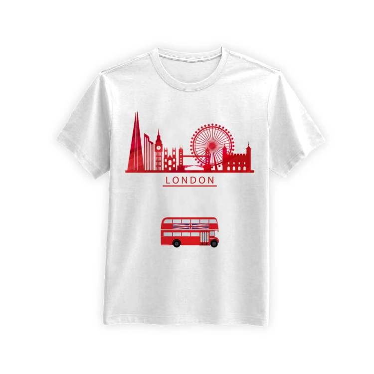 Koszulka-Biala-T-Shirt-City-Break-Londyn-Panorama