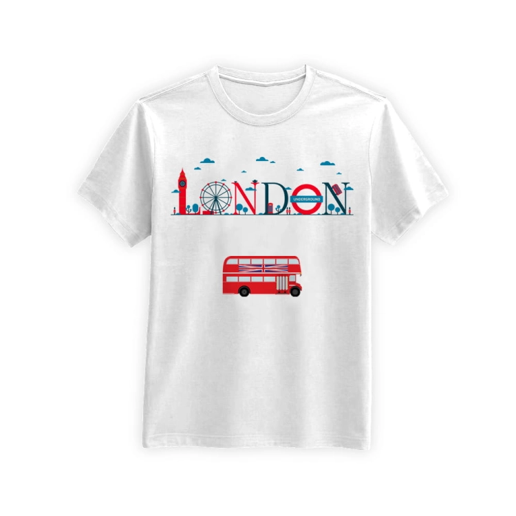 Koszulka-Biala-T-Shirt-City-Break-Londyn-Napis-Panorama