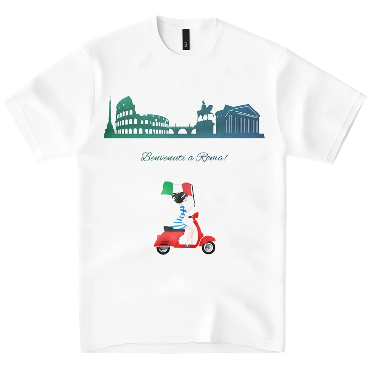 Koszulka-Biala-T-Shirt-City-Break-Rzym