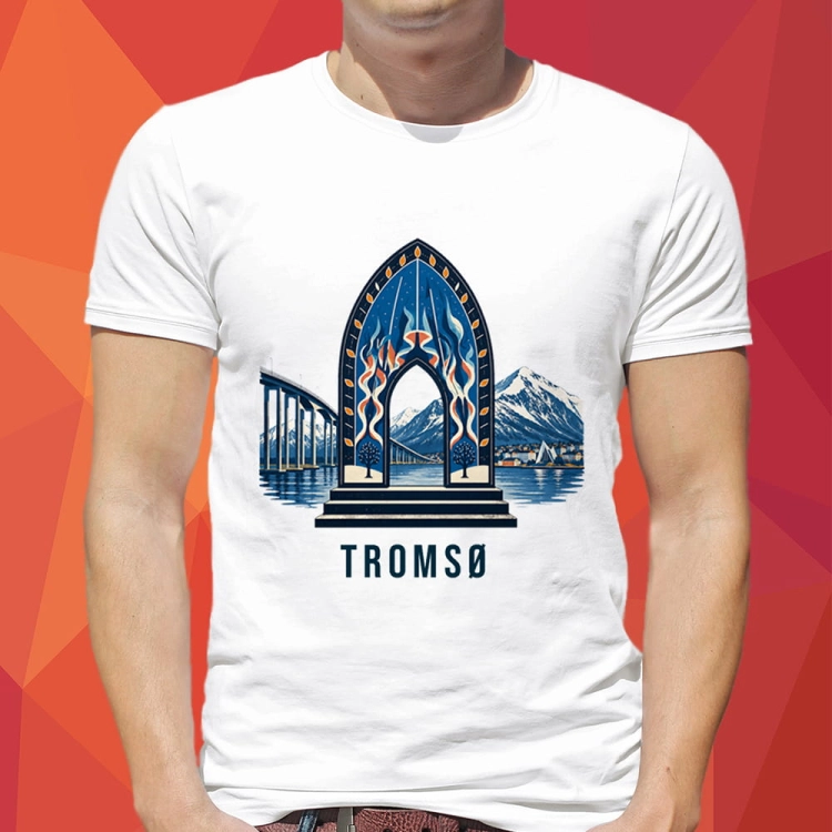 Koszulka-Biała-City-Break-Tromso