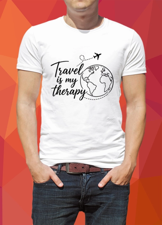Koszulka-Biala-Travel-is-my-therapy