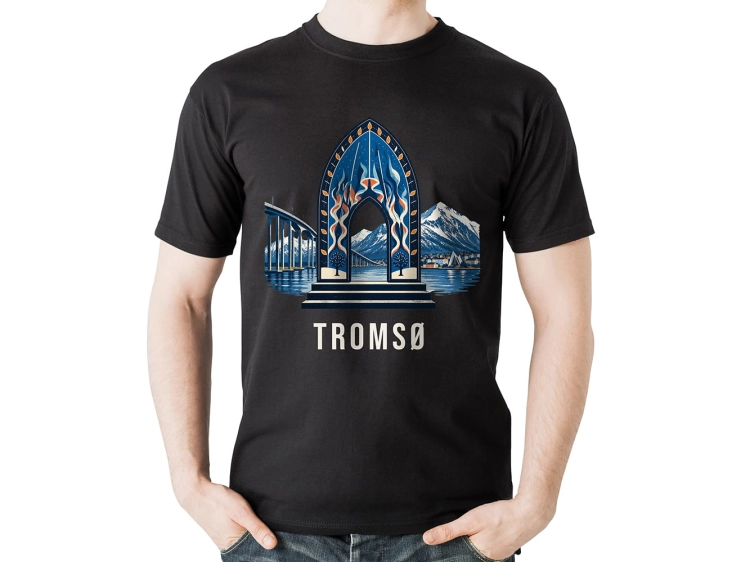 Koszulka-Czarna-City-Break-Tromso