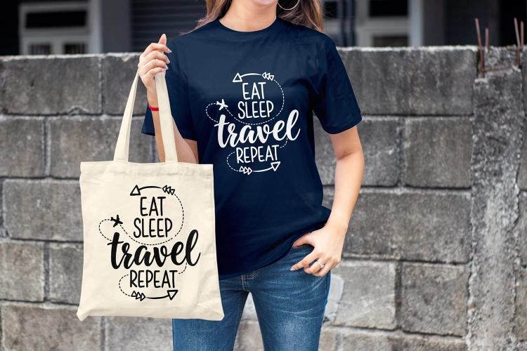 Kobieta-Koszulka-Navy-Travel