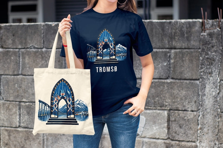 Kobieta-Koszulka-Navy-City-Break-Tromso
