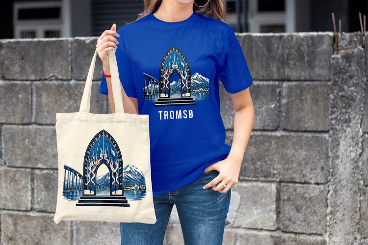 Kobieta-Koszulka-Royal-Blue-City-Break-Tromso